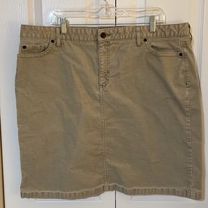 L.L. Bean Women’s Tan Corduroy SZ 20 REG Skirt